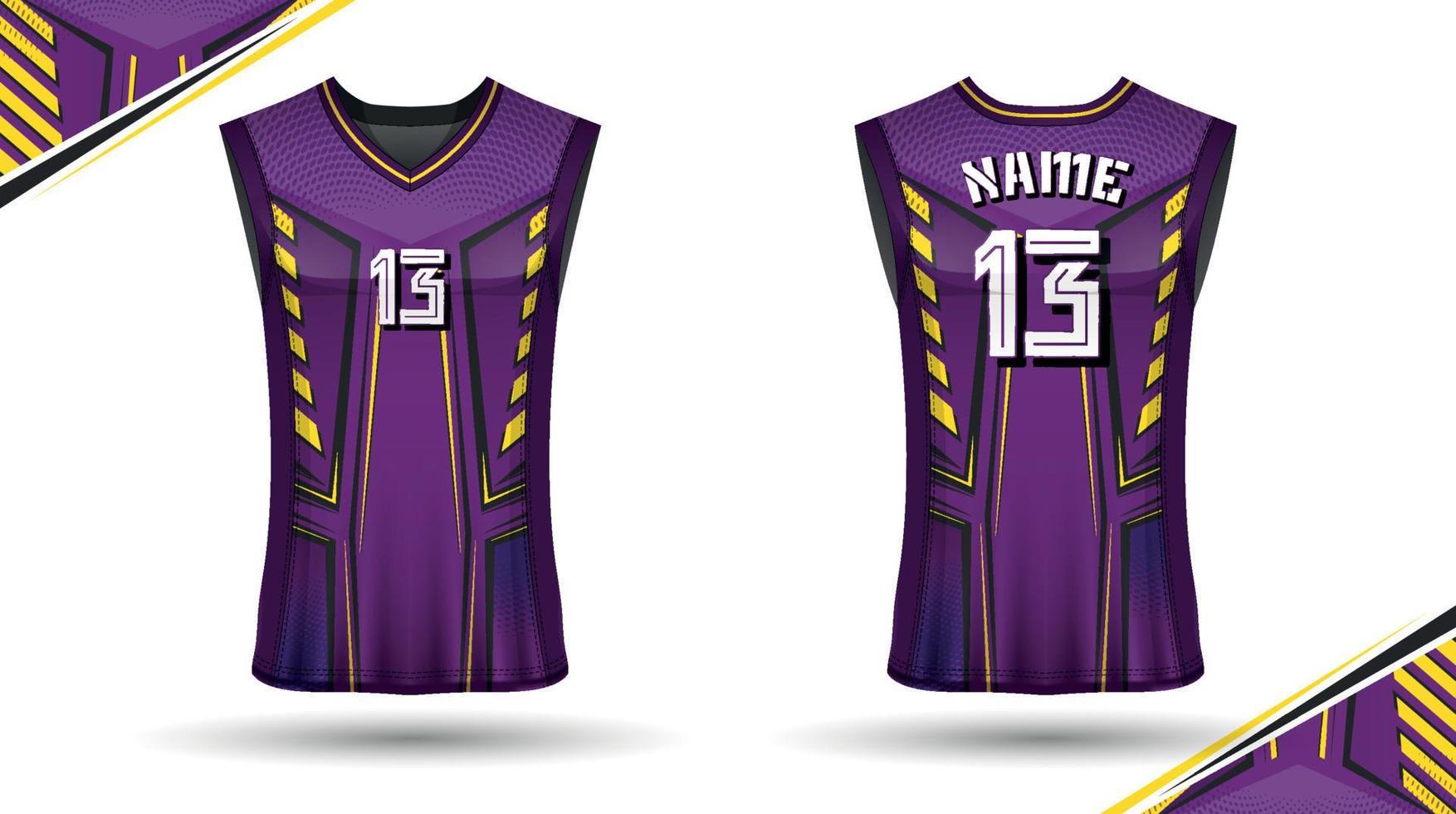 Basketball shirt design, front and back vector