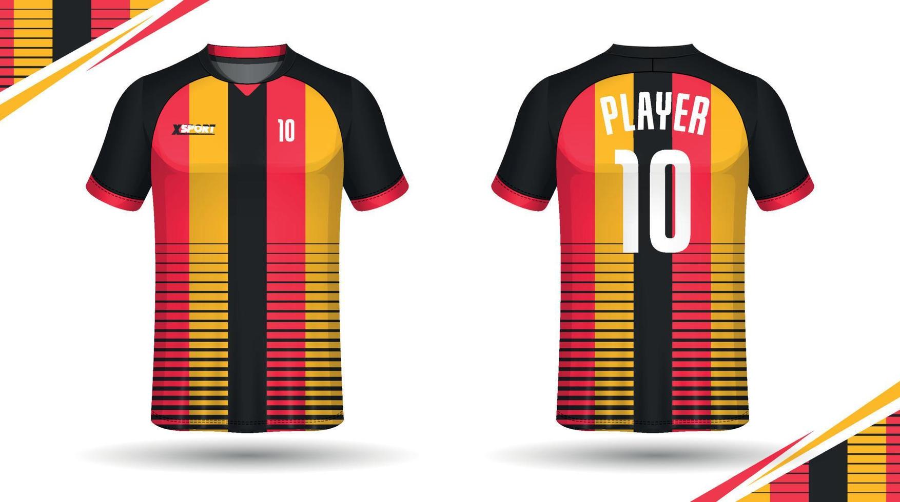 diseño de camisetas de fútbol para sublimación, diseño de camisetas deportivas vector