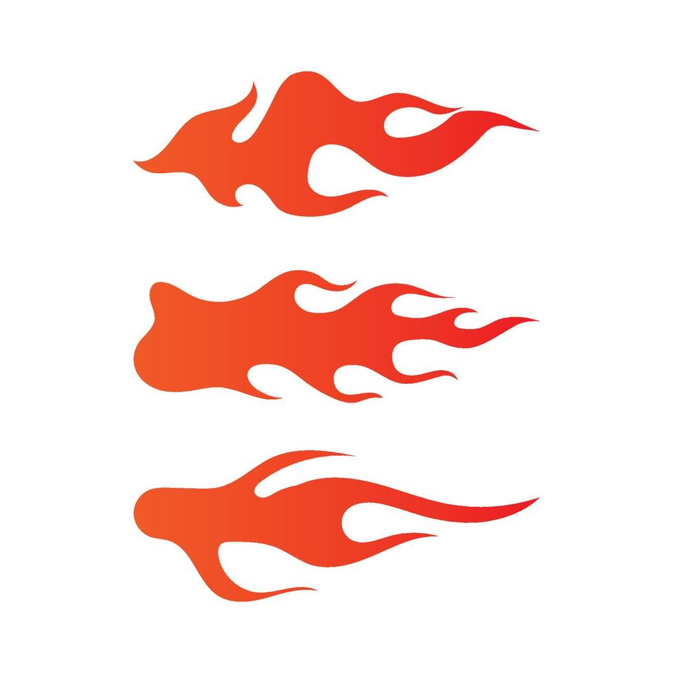 fire flame logo icon vector set design template