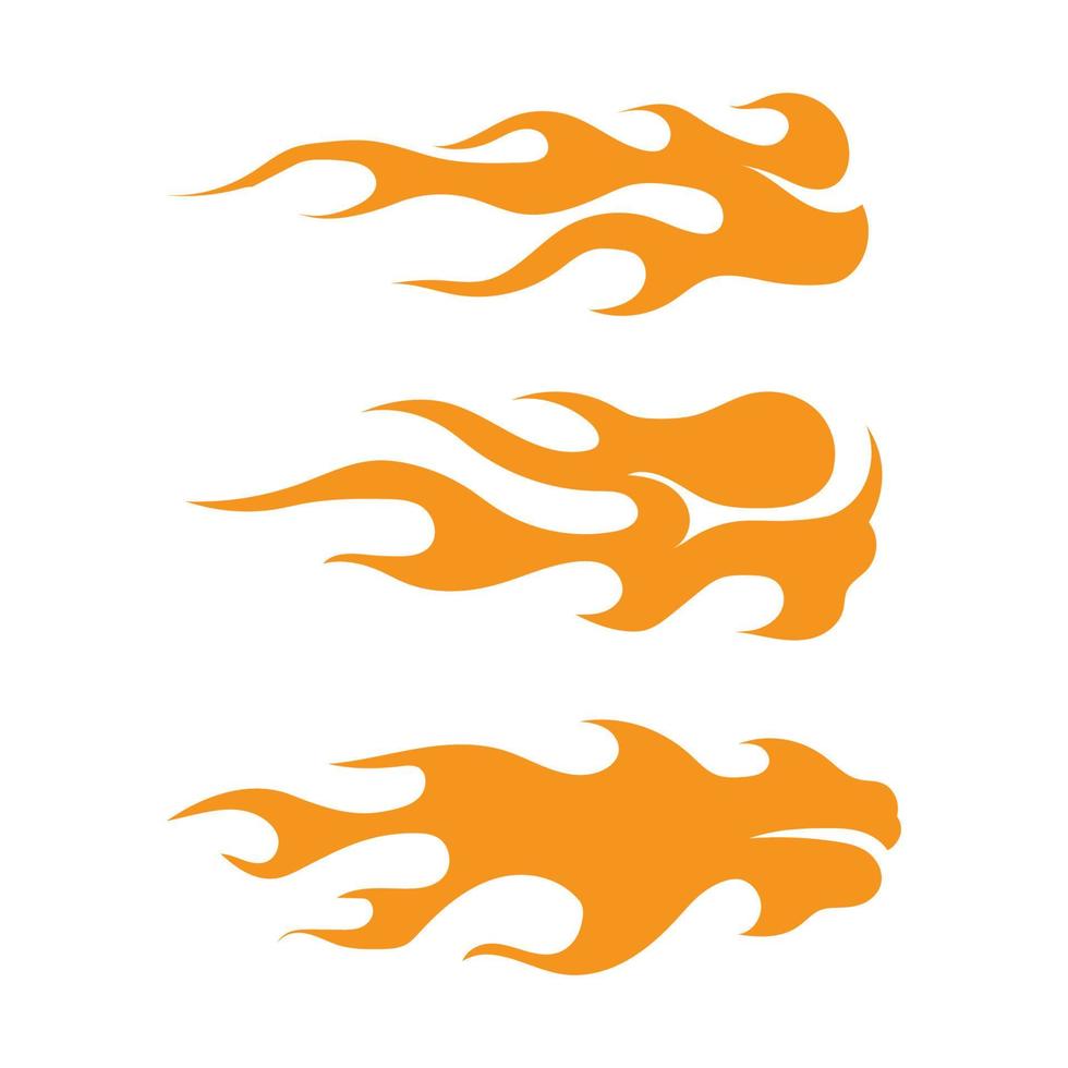 Plantilla de diseño de vector de icono de logotipo de llama de fuego