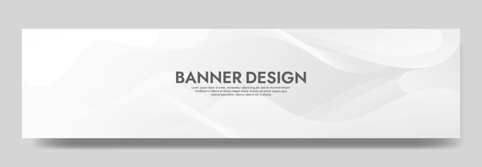 Abstract white Fluid Wave Banner Template vector