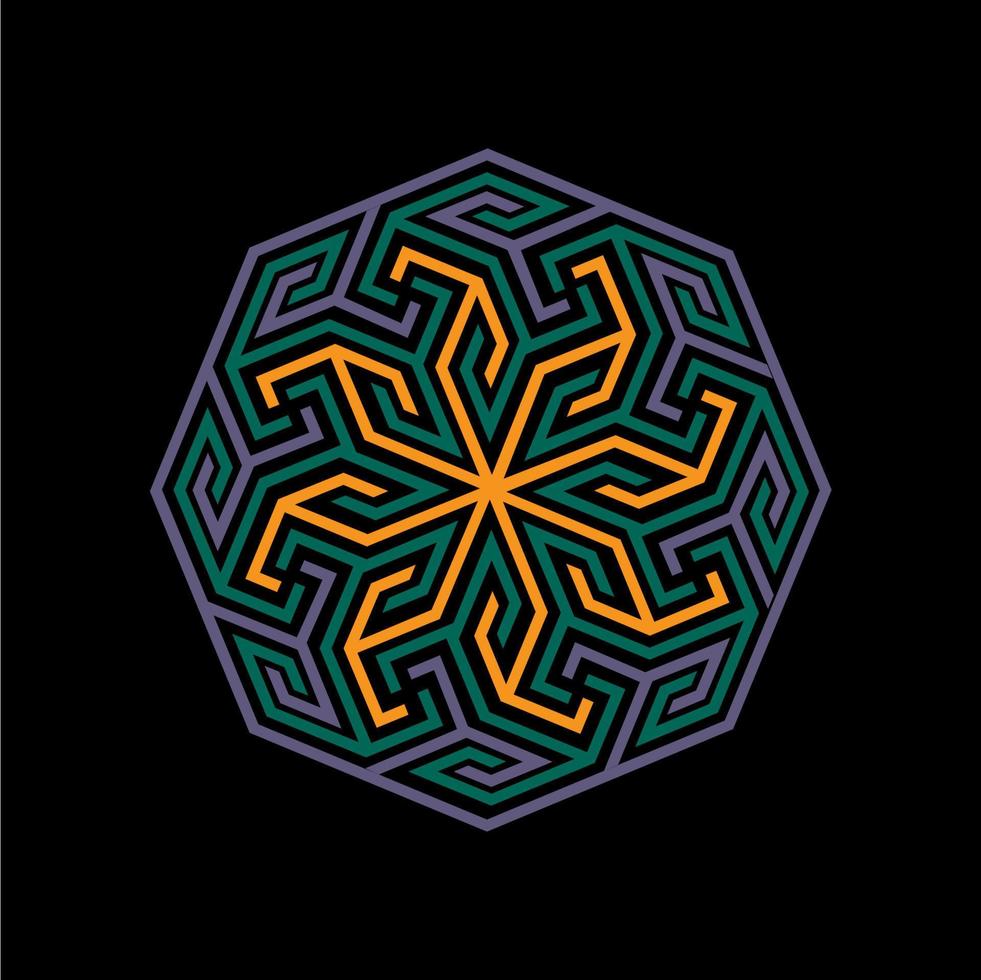 Islamic Art Border and Frame for Inside Cover Prayer Book, Ready add text. Greeting, useful isolated on black background vector