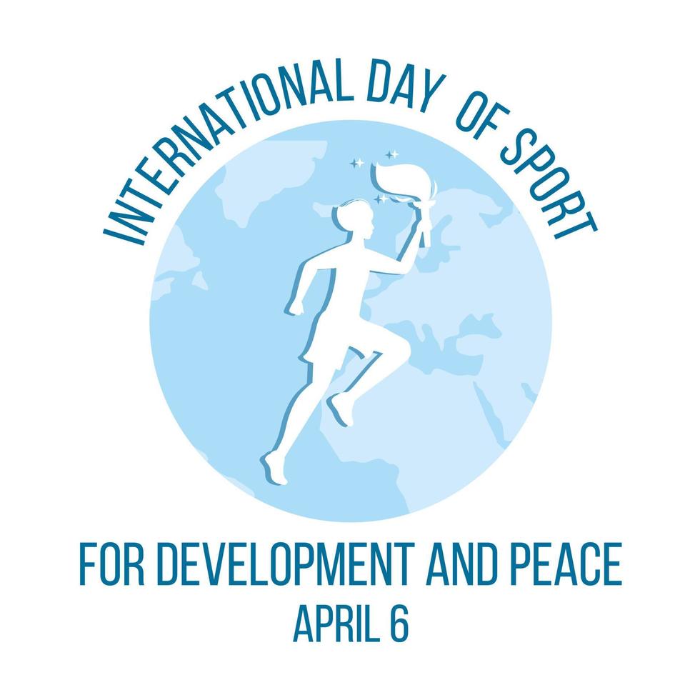 International Day of Sport for Development and Peace. 6 april. Web banner. Logo. vector