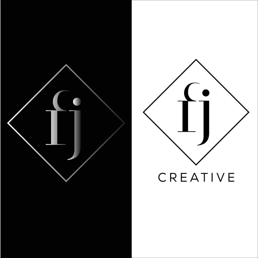 fj inicial logo vector