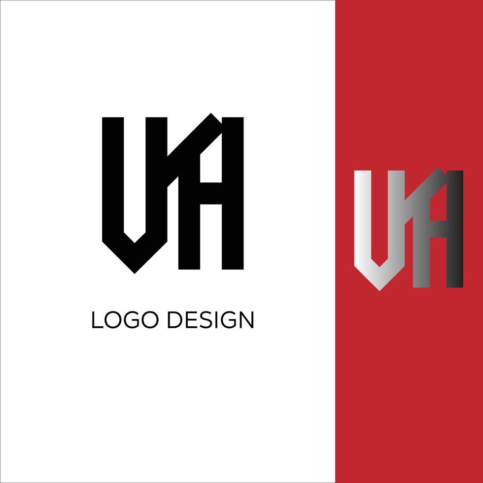diseño de logotipo de letra inicial av vector