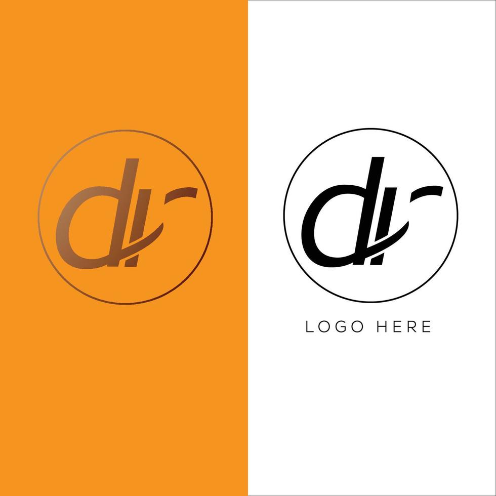 dr initial logo vector