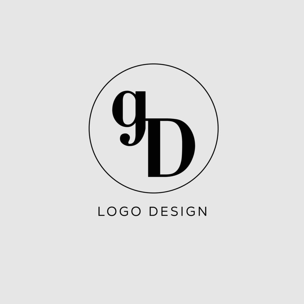 gd inicial letra logo diseño vector