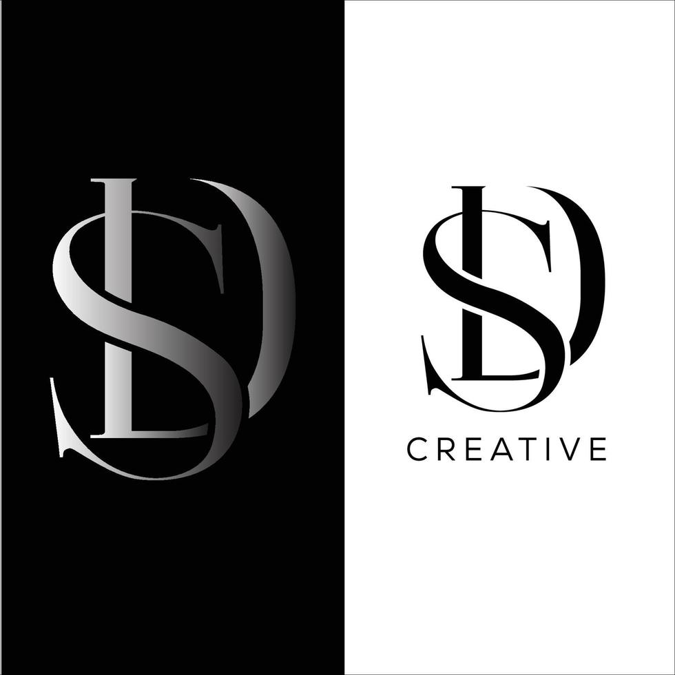 SD initial logo vector