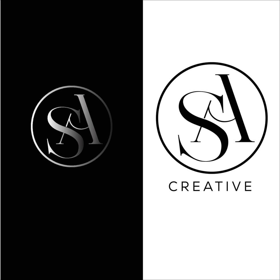 SA initial logo vector