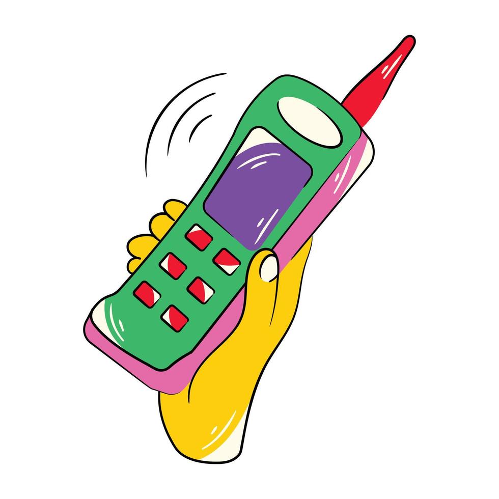 Trendy Cordless Phone vector