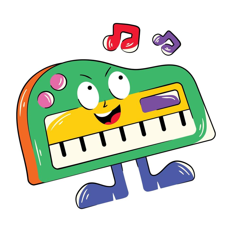 Trendy Piano Keyboard vector