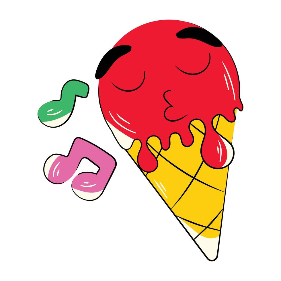 Trendy Ice Cone vector