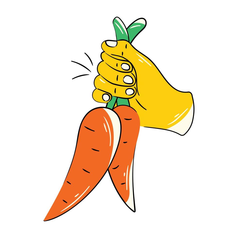 Trendy Carrots Concepts vector
