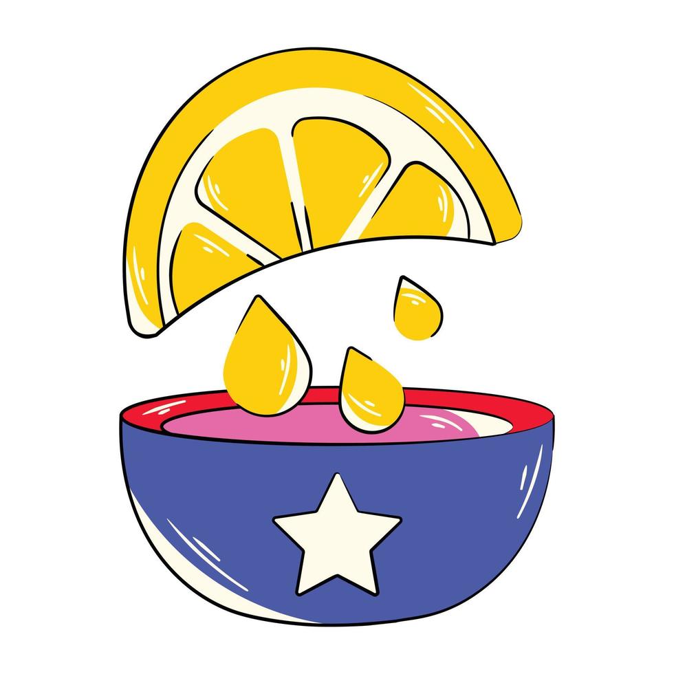 Trendy Squeeze Lemon vector