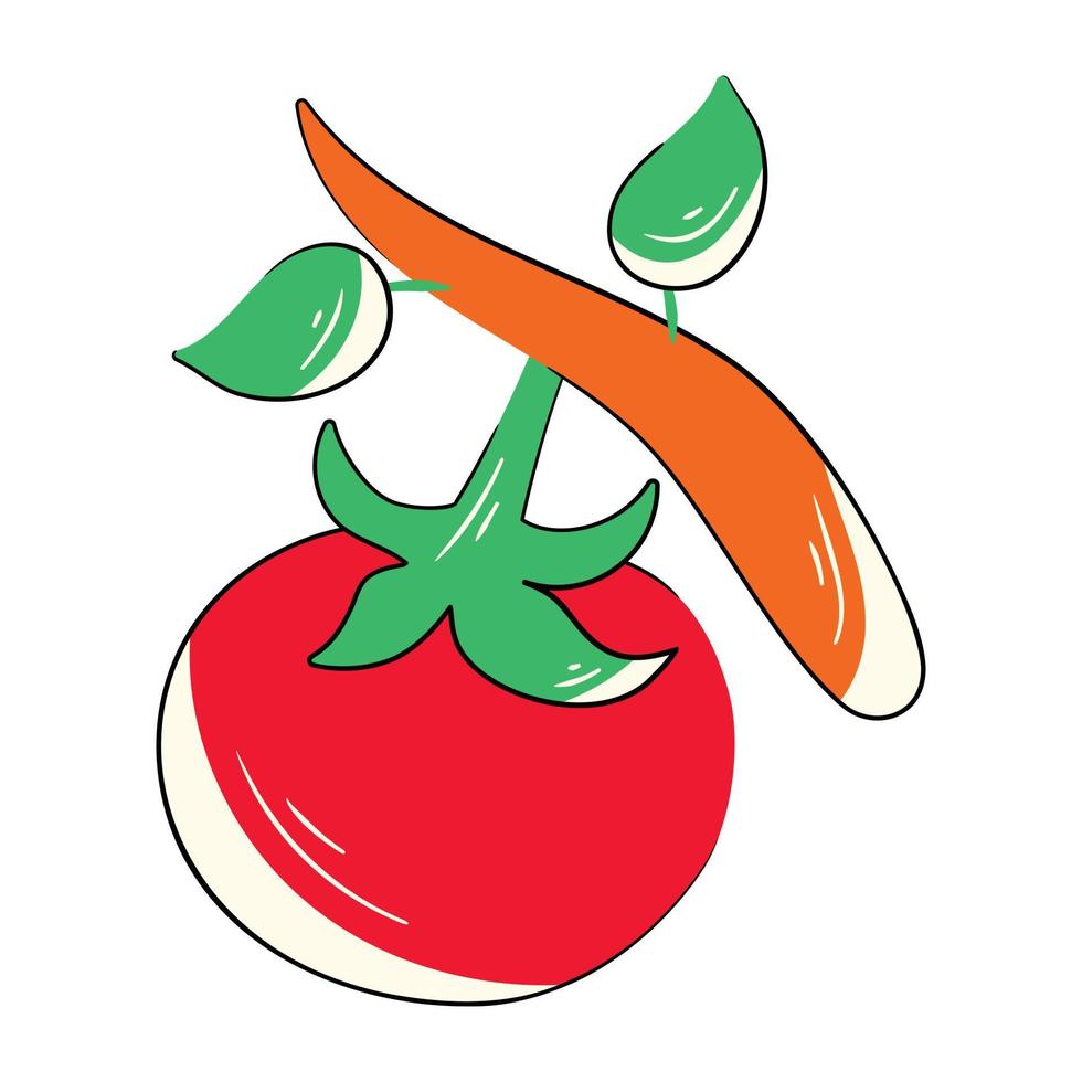 conceptos de tomate de moda vector