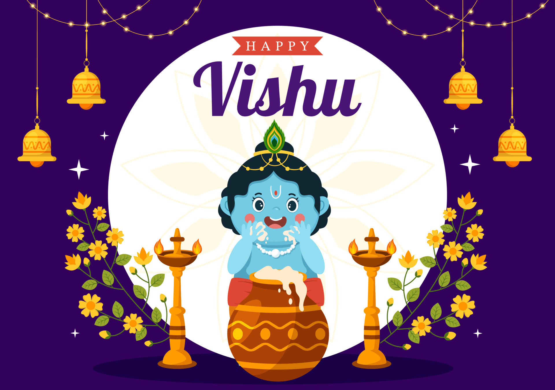 Happy Vishu Festival Illustration with Traditional Kerala Kani, Fruits and  Vegetables for Landing Page in Flat Cartoon Hand Drawn Templates 20391767  Vector Art at Vecteezy