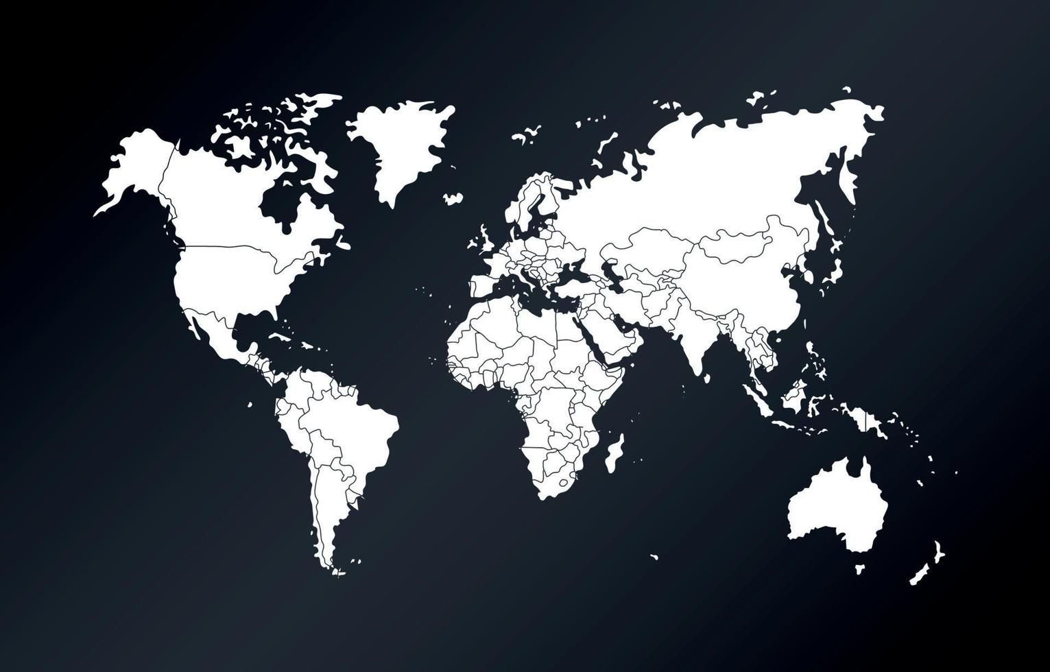 mapa del mundo en blanco y negro vector