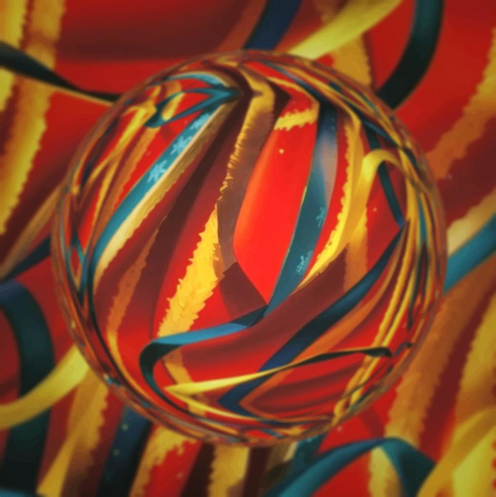 colorida bola esférica borrosa 3d. ilustración vectorial vector