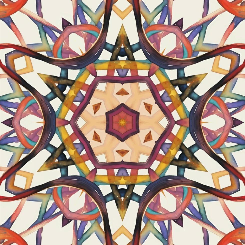 Abstract kaleidoscope background. Beautiful kaleidoscope seamless pattern. Multicolor mosaic texture. Seamless kaleidoscope texture. Unique kaleidoscope design vector