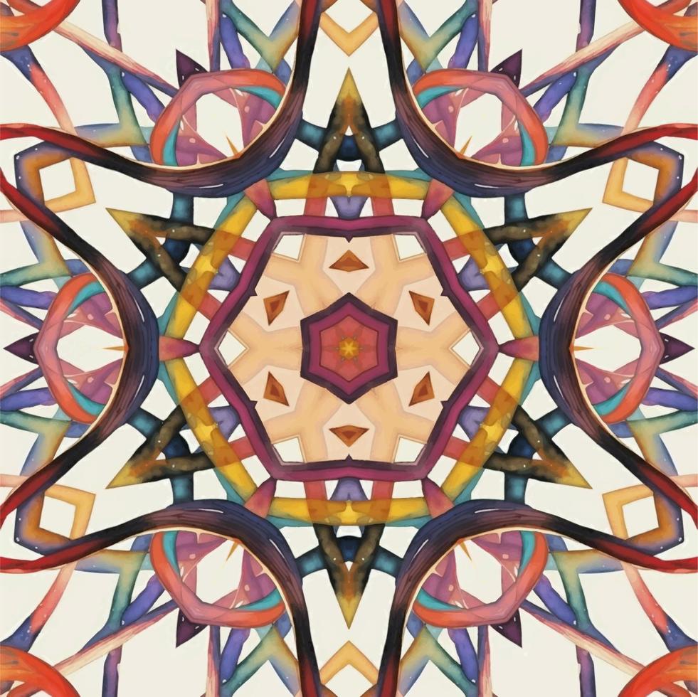 Abstract kaleidoscope background. Beautiful kaleidoscope seamless pattern. Multicolor mosaic texture. Seamless kaleidoscope texture. Unique kaleidoscope design vector