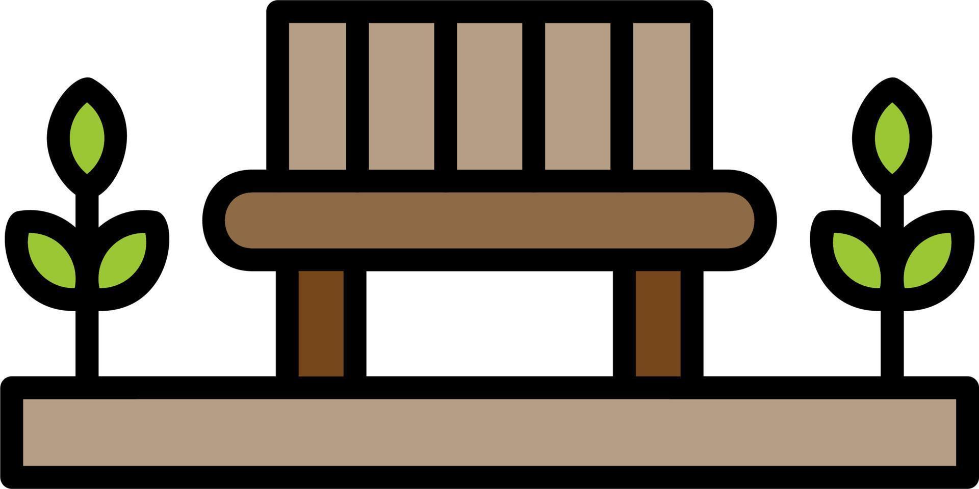 Park Bench Vector Icon