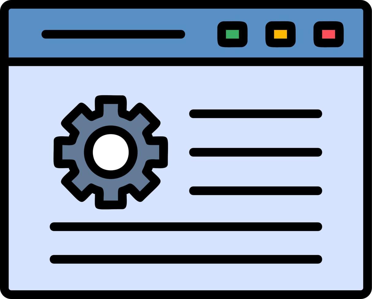 Webpage Setting Vector Icon