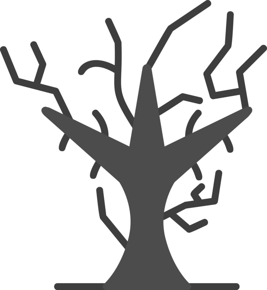 icono de vector de árbol seco