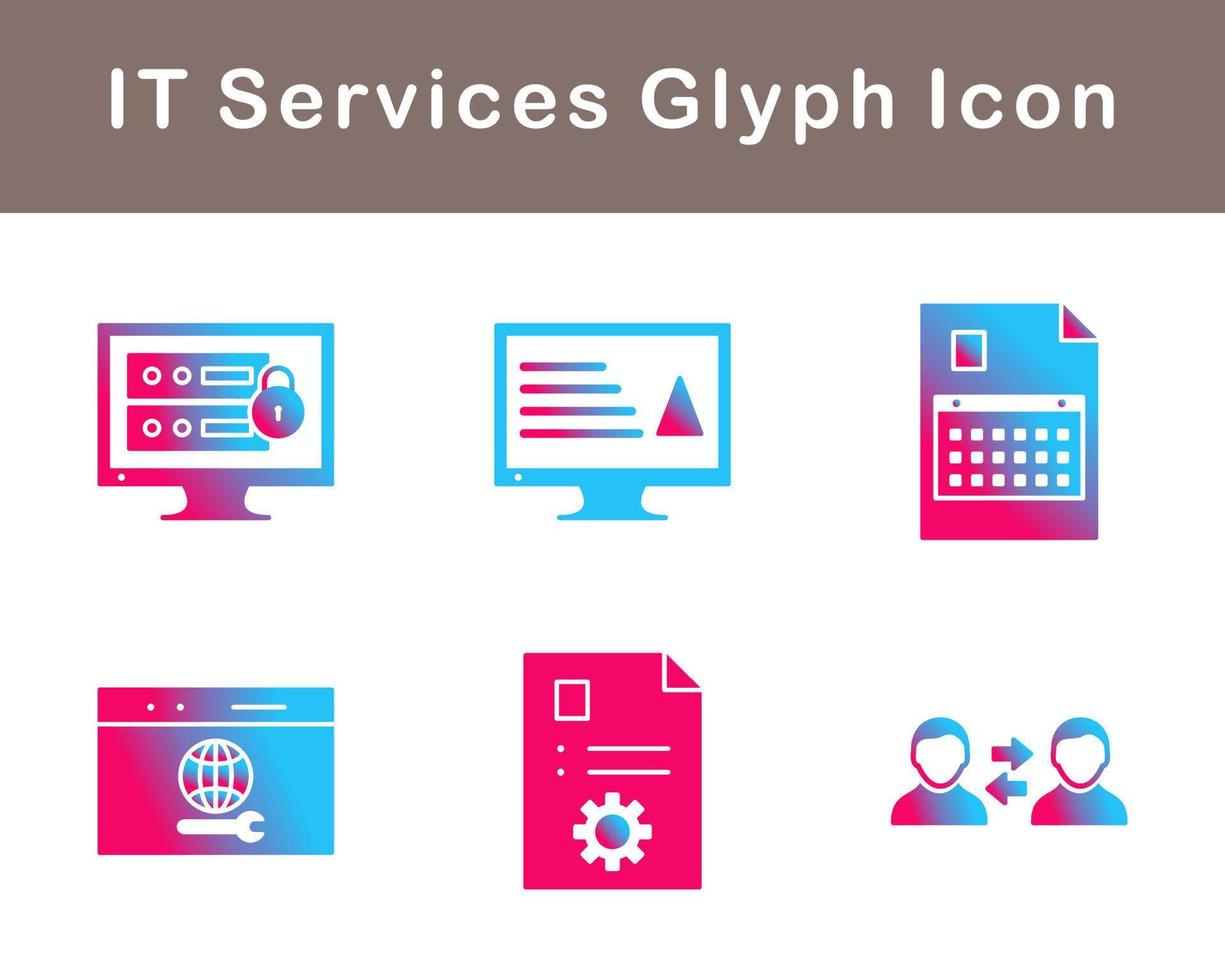 IT Services Vector Icon Set