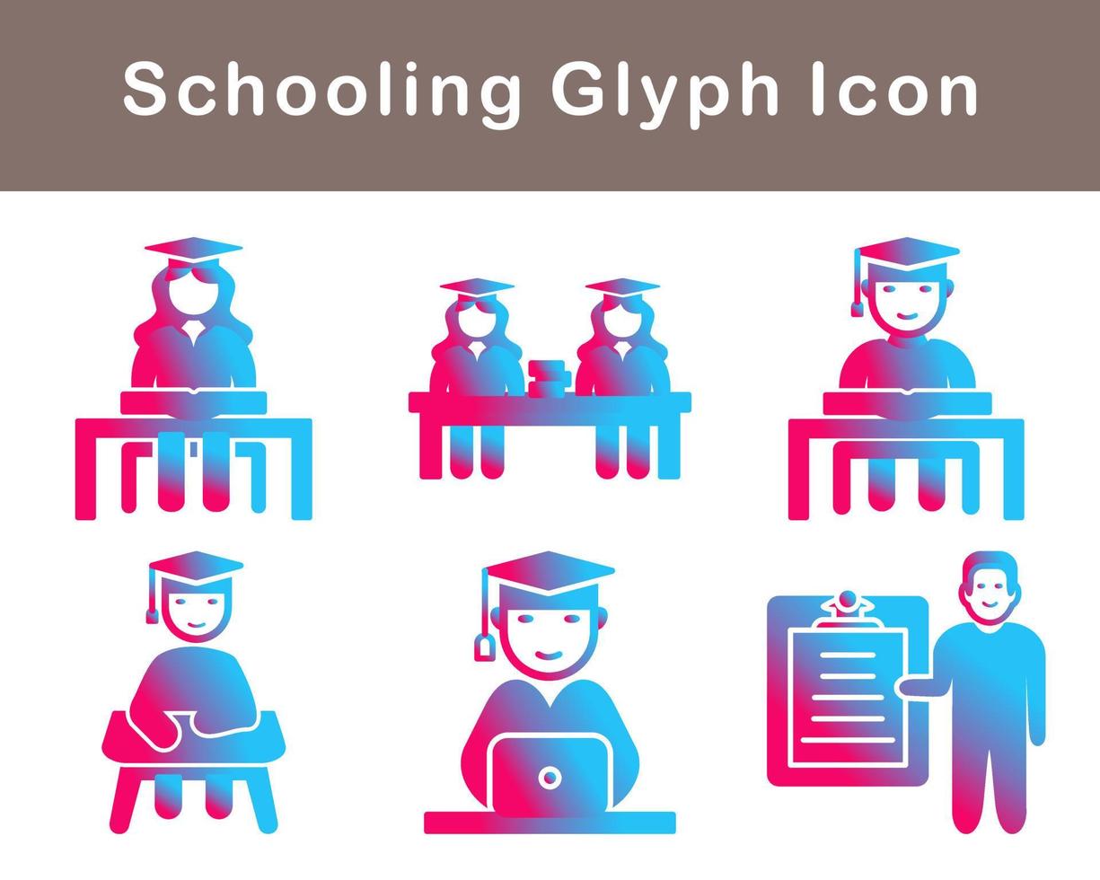 Schooling Vector Icon Set