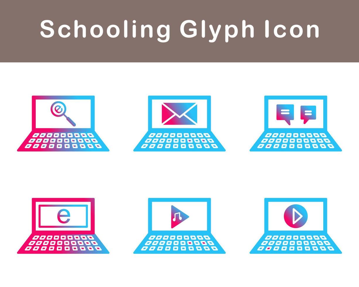 Schooling Vector Icon Set