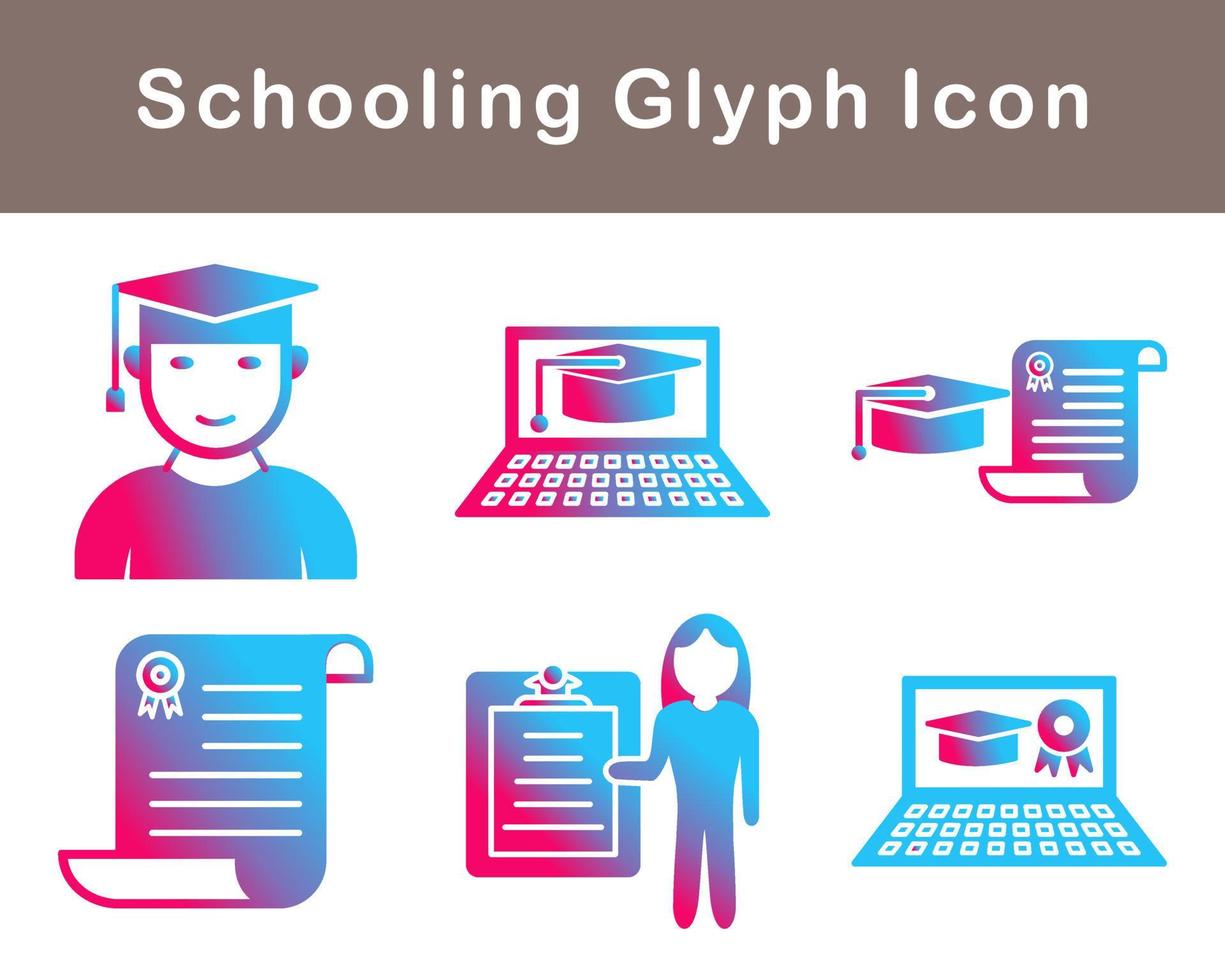 Schooling Vector Icon Set