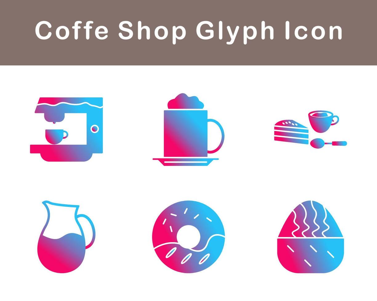 Coffe Shop Vector Icon Set