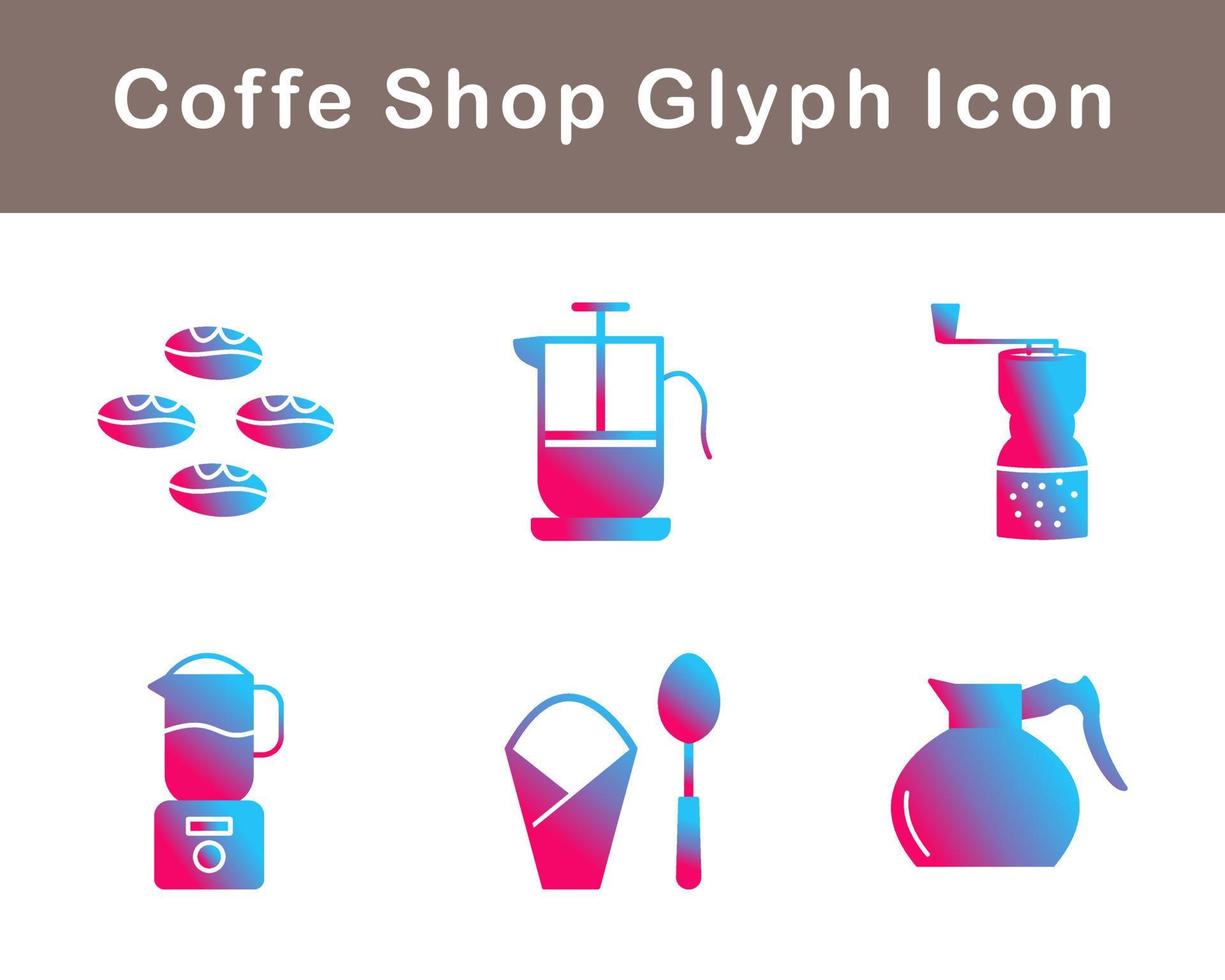 Coffe Shop Vector Icon Set