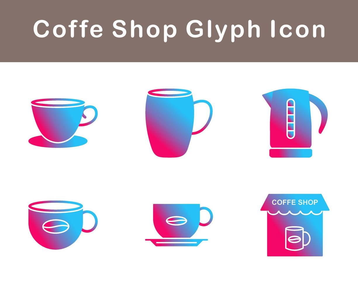 Coffe Shop Vector Icon Set