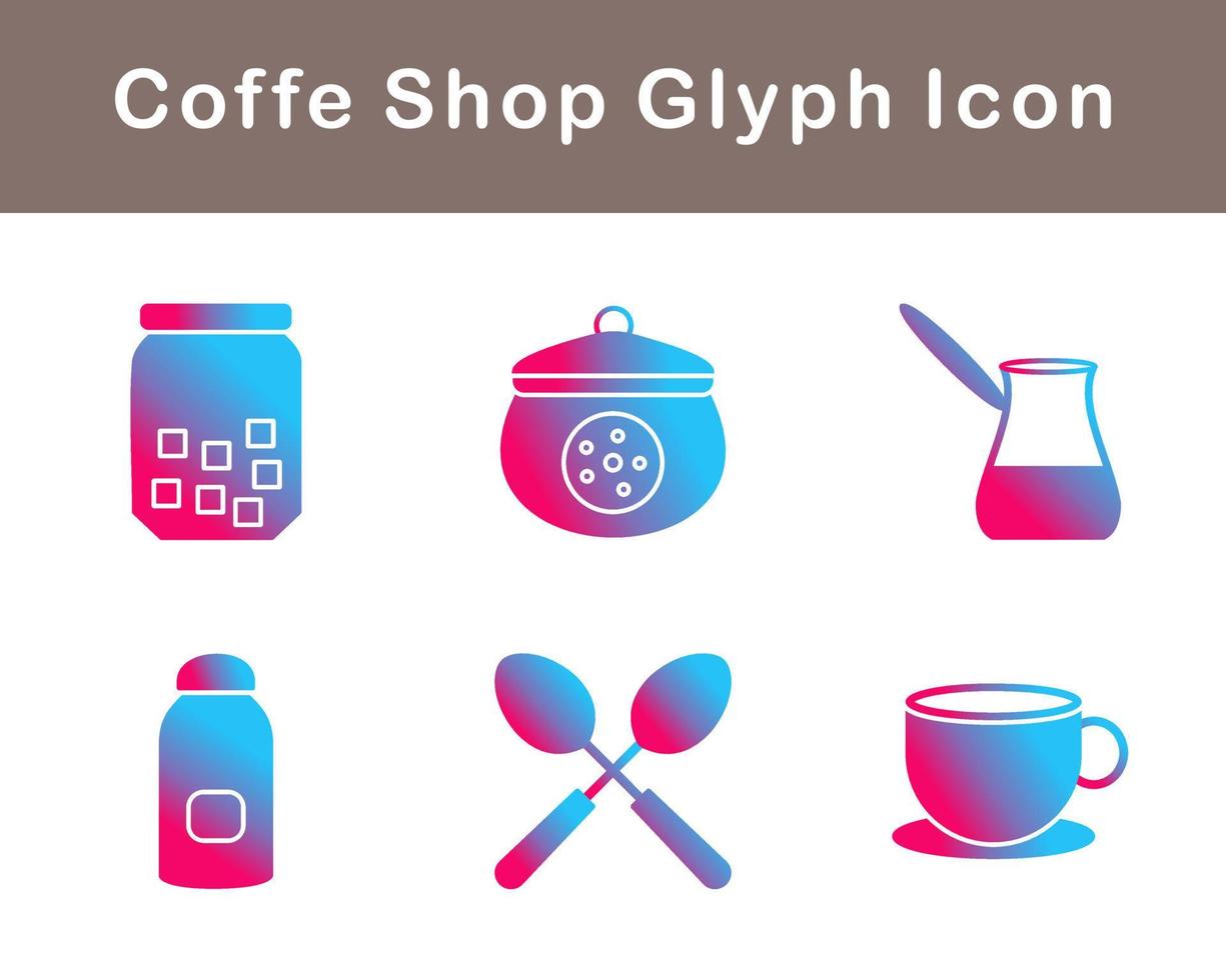 Coffe Shop Vector Icon Set