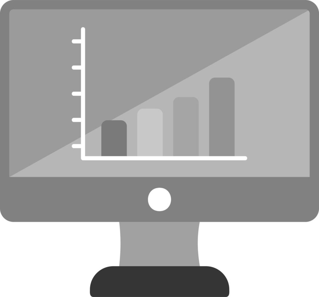 Online Bar Chart Vector Icon
