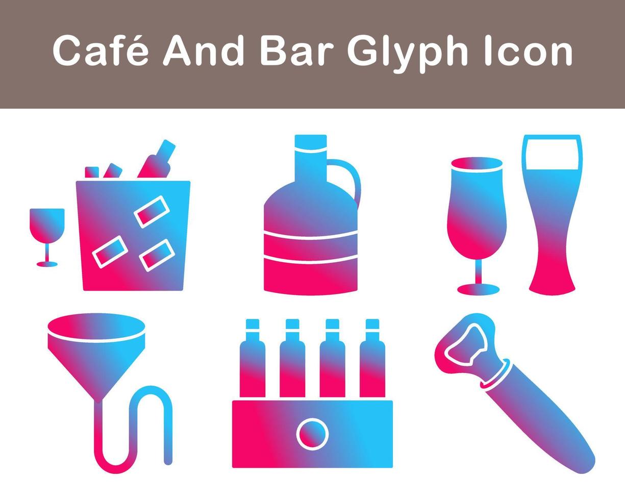 Cafe And Bar Vector Icon Set