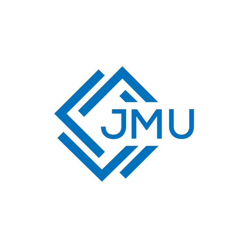 JMU letter logo design on white background. JMU creative circle letter logo concept. JMU letter design. vector