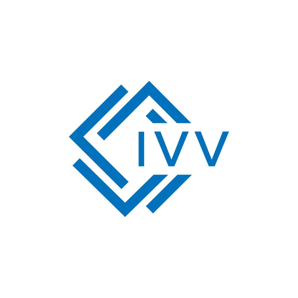 IVV letter logo design on white background. IVV creative circle letter logo concept. IVV letter design. vector