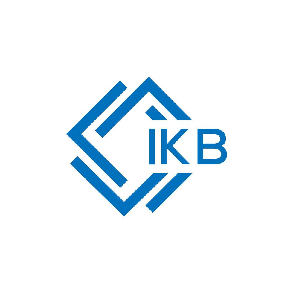 IKB letter design.IKB letter logo design on white background. IKB creative circle letter logo concept. IKB letter design. vector