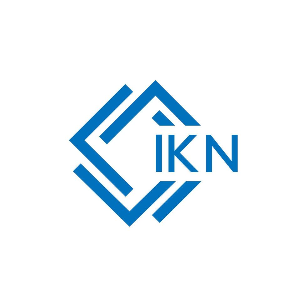 IKN creative circle letter logo concept. IKN letter design.IKN letter logo design on white background. IKN creative circle letter logo concept. IKN letter design. vector