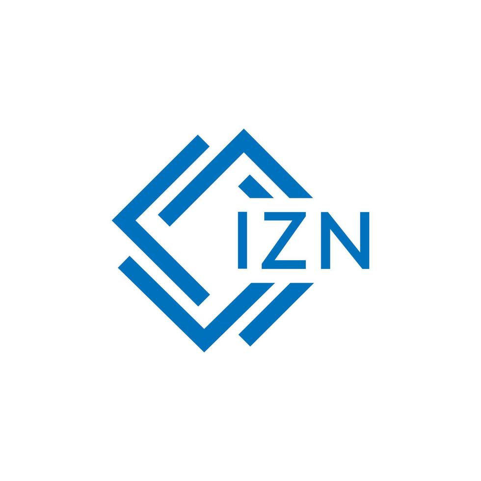 IZN creative circle letter logo concept. IZN letter design.IZN letter logo design on white background. IZN creative circle letter logo concept. IZN letter design. vector