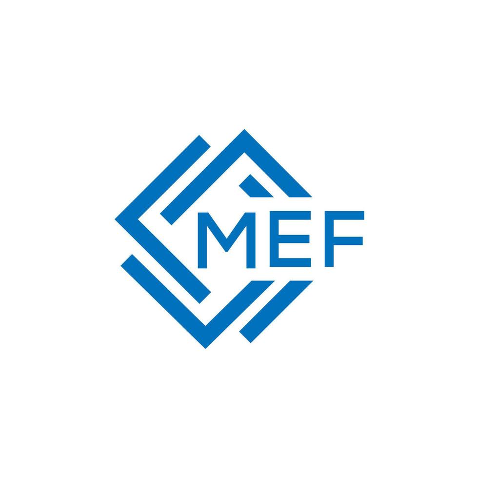 mef letra logo diseño en blanco antecedentes. mef creativo circulo letra logo concepto. mef letra diseño. vector