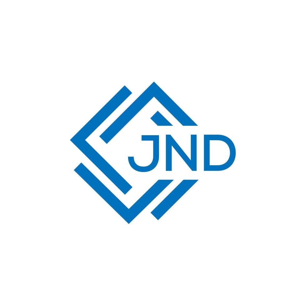 jnd letra logo diseño en blanco antecedentes. jnd creativo circulo letra logo concepto. jnd letra diseño. vector