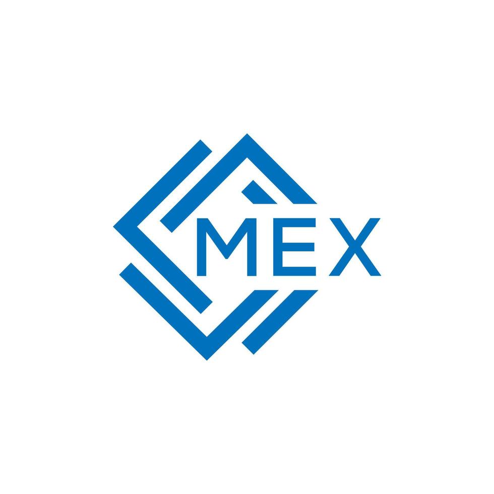 mex letra logo diseño en blanco antecedentes. mex creativo circulo letra logo concepto. mex letra diseño. vector