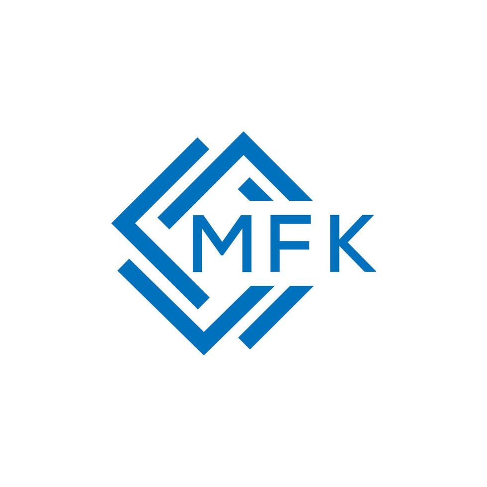 mfk letra diseño.mfk letra logo diseño en blanco antecedentes. mfk creativo circulo letra logo concepto. mfk letra diseño. vector