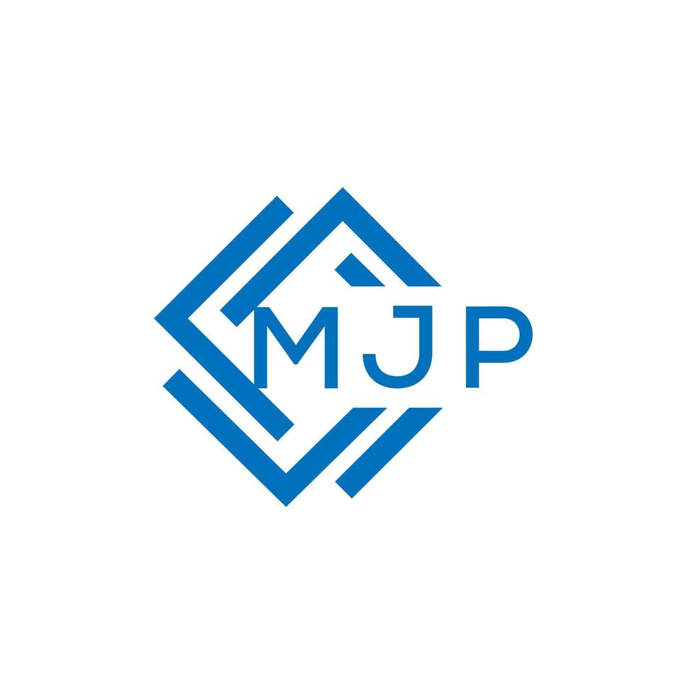 MJP letter logo design on white background. MJP creative circle letter logo concept. MJP letter design. vector