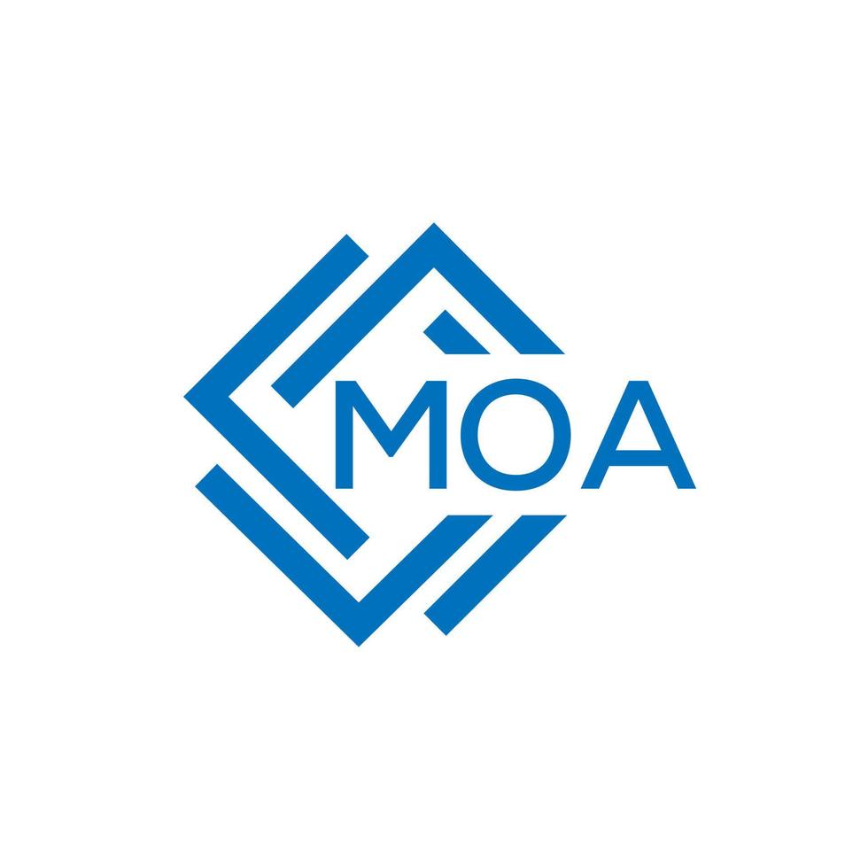 MOA letter logo design on white background. MOA creative circle letter logo concept. MOA letter design. vector