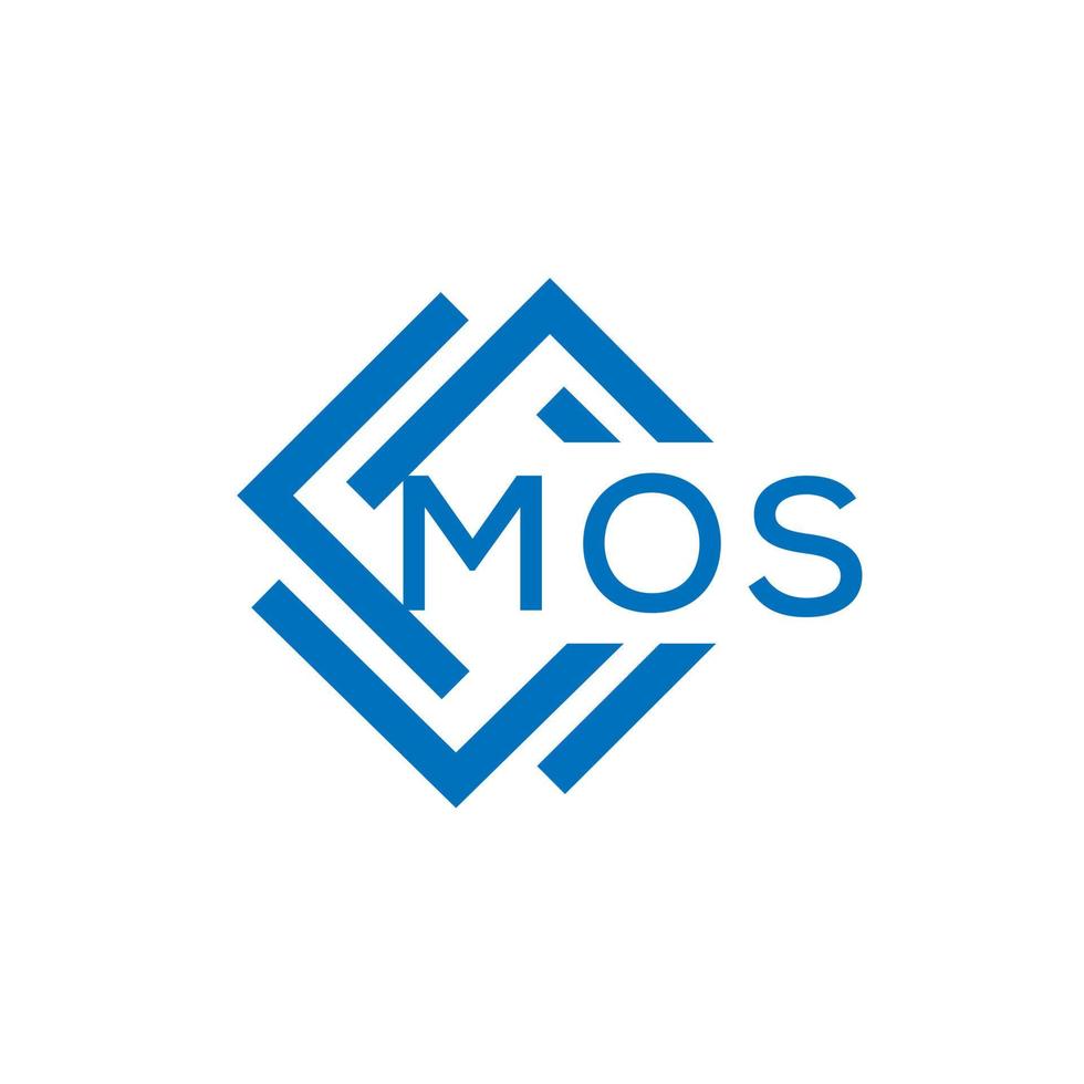 . MOS creative circle letter logo concept. MOS letter design. vector