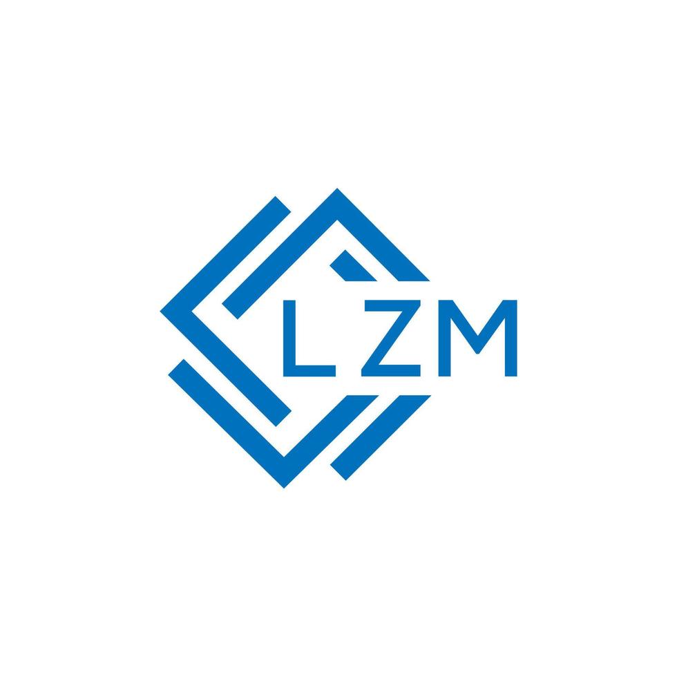 lzm letra logo diseño en blanco antecedentes. lzm creativo circulo letra logo concepto. lzm letra diseño. vector